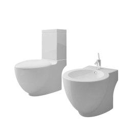Lumarko Toaleta stojąca z bidetem, biała, ceramiczna