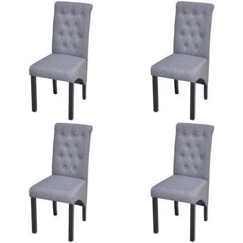  Krzesła stołowe, 4 szt., jasnoszare, tkanina Lumarko!