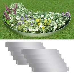  Zestaw 10 elastycznych obrzeży ogrodowych, stal, 100 x 15 cm Lumarko!