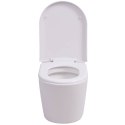  Podwieszana toaleta ceramiczna ze spłuczką, biała Lumarko!