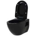  Podwieszana toaleta ceramiczna ze spłuczką, czarna Lumarko!