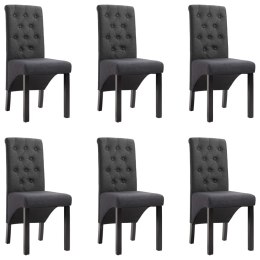  Krzesła do jadalni, 6 szt., ciemnoszare, tapicerowane tkaniną Lumarko!