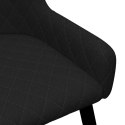  Krzesła jadalniane, 4 szt., czarne, tapicerowane tkaniną Lumarko!