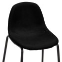  Krzesła barowe, 6 szt., czarne, tapicerowane tkaniną Lumarko!