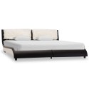  Rama łóżka z LED, czarno-biała, sztuczna skóra, 180 x 200 cm Lumarko!