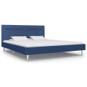  Rama łóżka z LED, niebieska, tapicerowana tkaniną, 160 x 200 cm Lumarko!