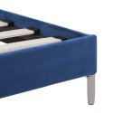  Rama łóżka z LED, niebieska, tapicerowana tkaniną, 160 x 200 cm Lumarko!