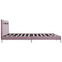  Rama łóżka z LED, różowa, tapicerowana tkaniną, 180 x 200 cm Lumarko!