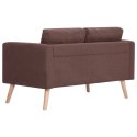 2-osobowa sofa tapicerowana tkaniną, brązowa Lumarko!