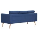  3-osobowa sofa tapicerowana tkaniną, niebieska Lumarko!