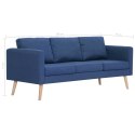  3-osobowa sofa tapicerowana tkaniną, niebieska Lumarko!