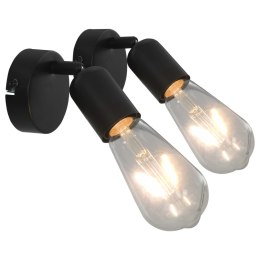 Lumarko Lampy, 2 szt., żarówki żarnikowe, 2 W, czarne, E27