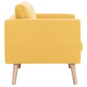 Sofa 2-osobowa tapicerowana tkaniną, żółta Lumarko!