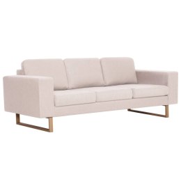  Sofa 3-osobowa, tapicerowana tkaniną, kremowa Lumarko!