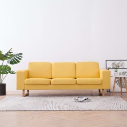  Sofa 3-osobowa, tapicerowana tkaniną, żółta Lumarko!