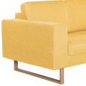  Sofa 3-osobowa, tapicerowana tkaniną, żółta Lumarko!