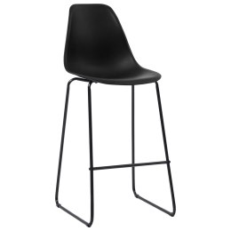  Krzesła barowe, 4 szt., czarne, plastik Lumarko!