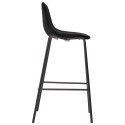  Krzesła barowe, 4 szt., czarne, tapicerowane tkaniną Lumarko!