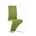  Krzesła o zygzakowatej formie, 2 szt., zielone, sztuczna skóra Lumarko!