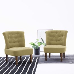  Krzesło w stylu francuskim, zielone, materiałowe Lumarko!