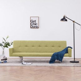  Sofa rozkładana z podłokietnikami, zielona, poliester Lumarko!