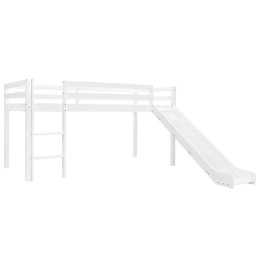 Lumarko Wysoka rama łóżka dziecięcego, zjeżdżalnia i drabinka, 97x208cm