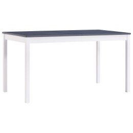  Stół do jadalni, biało-szary, 140x70x73 cm, drewno sosnowe Lumarko!