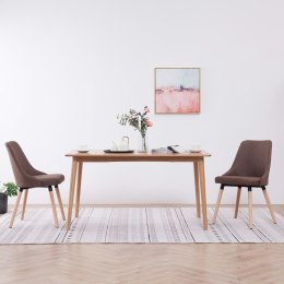Lumarko Krzesła do jadalni, 2 szt., brązowe, tapicerowane tkaniną