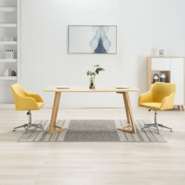  Obrotowe krzesła do jadalni, 2 szt., żółte, tkanina Lumarko!