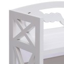  Szafka łazienkowa, biała, 46x24x116 cm, drewno paulownia Lumarko!