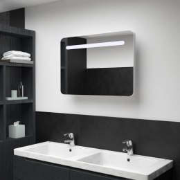  Szafka łazienkowa z lustrem i LED, 80 x 11 x 55 cm Lumarko!
