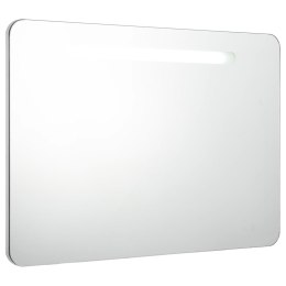  Szafka łazienkowa z lustrem i LED, 80 x 11 x 55 cm Lumarko!