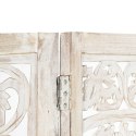  Parawan 3-panelowy, rzeźbiony, biały, 120x165 cm, drewno mango Lumarko!