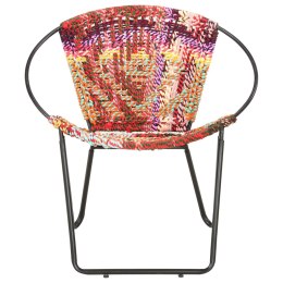  Okrągłe krzesło, wielokolorowe, z tkaniny chindi Lumarko!