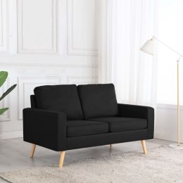  2-osobowa sofa, czarna, tapicerowana tkaniną Lumarko!
