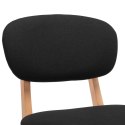  Krzesła barowe, 2 szt., czarne, tapicerowane tkaniną Lumarko!