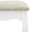  Toaletka ze stołkiem, biała, 100x40x146 cm, drewno paulowni Lumarko!