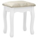  Toaletka ze stołkiem, biała, 80x69x141 cm, drewno paulowni Lumarko!