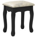  Toaletka ze stołkiem, czarna, 100x40x146 cm, drewno paulowni Lumarko!