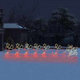  6 świątecznych reniferów z saniami, XXL, 2160 LED, 7 m Lumarko!