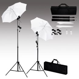  Fotograficzny zestaw studyjny z tłem, lampami i parasolkami Lumarko!