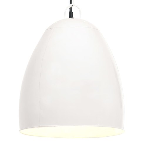  Industrialna lampa wisząca, 25 W, biała, okrągła, 42 cm, E27 Lumarko!
