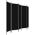  Parawan 5-panelowy, czarny, 250 x 180 cm Lumarko!