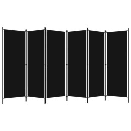 Lumarko Parawan 6-panelowy, czarny, 300 x 180 cm