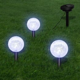 Lumarko Lampy ogrodowe ze szpikulcami i panelem solarnym, 3 LED