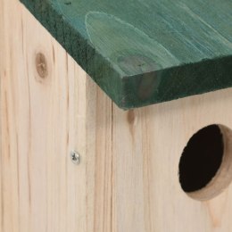 Lumarko Domki dla ptaków, 4 szt., drewniane, 12 x 12 x 22 cm