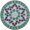  Stolik boczny z mozaikowym blatem, zielono-biały Lumarko!