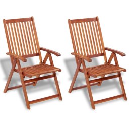  Składane krzesła ogrodowe, 2 szt., lita akacja, brązowe Lumarko!