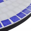  Stolik bistro, niebiesko-biały, 60 cm, mozaikowy Lumarko!
