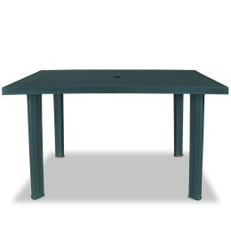  Stół ogrodowy, zielony, 126 x 76 x 72 cm, plastikowy Lumarko!